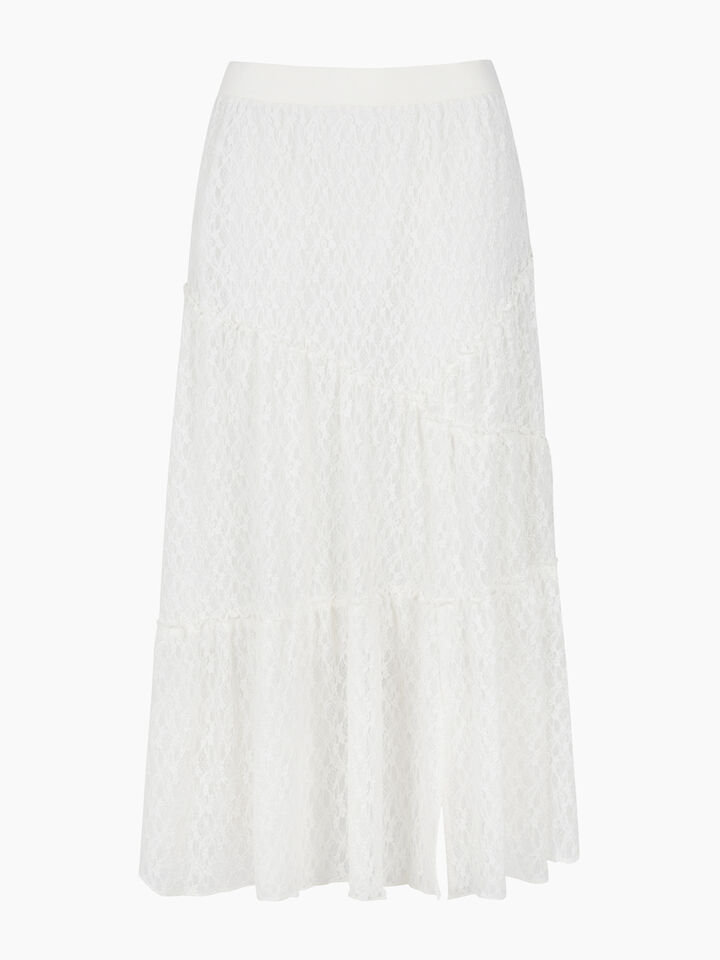 SKIRT - sisley k longuette skirts - Creamy White | Sisley K image number 1